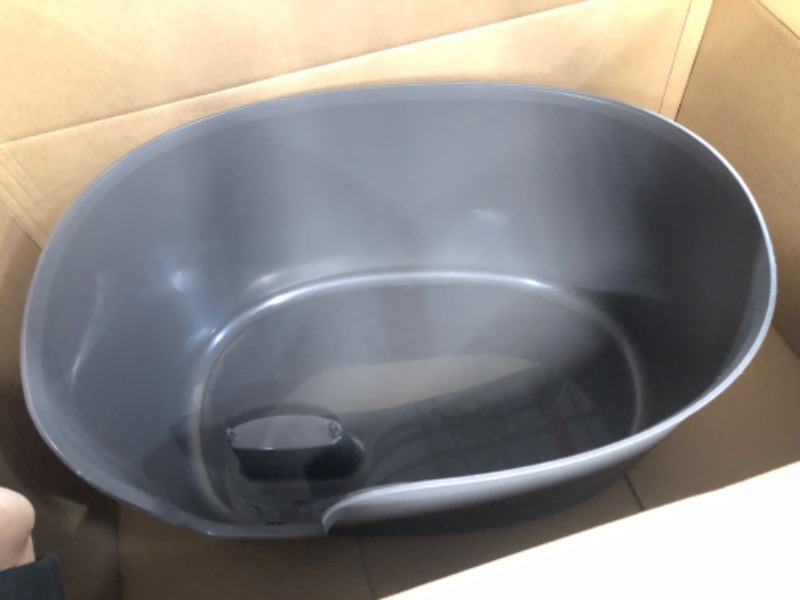 Photo 1 of **MISSING SCOOP AND GRATE STEP**
Richell PAW TRAX High Wall Cat Litter Box  Grey  (litter box only)