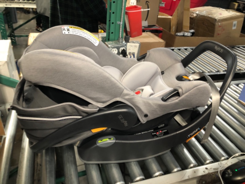 Photo 2 of Chicco KeyFit® 35 Zip ClearTex® Infant Car Seat and Base, Rear-Facing Seat for Infants 4-35 lbs, Infant Head and Body Support, Zip-Open Privacy Shield, Compatible with Chicco Strollers | Ash/Grey KeyFit 35 With Zip Privacy Shield Ash