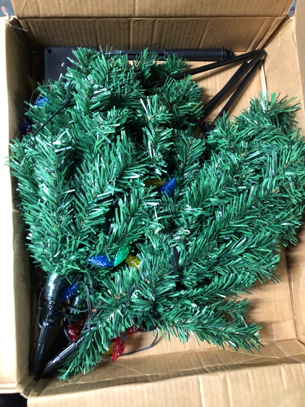 Photo 2 of  Christmas Trees Outdoor, 18 Inch Decorative Lighted Xmas Tree with Garden Stake, 