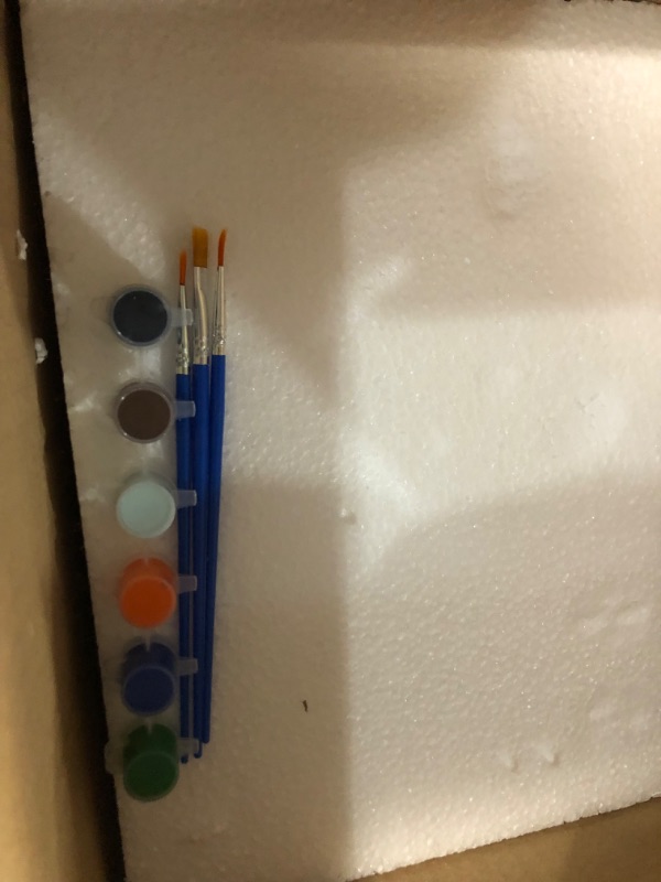 Photo 1 of Suzile 6 Pcs 5 Inch Ceramic Christmas Santa Snowman Tree Figurines Paint Craft Kit 