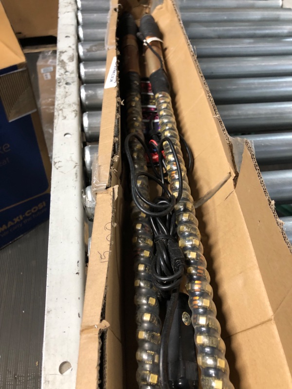 Photo 1 of ***USED - UNABLE TO TEST***
Nilight - TL-27 2PCS 4FT Spiral RGB Led Whip Light & 90007B Lighted Whip Rocker Switch