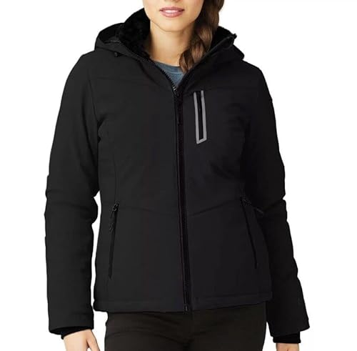 Photo 1 of FREE COUNTRY Ladies Thermo Stretch Softshell Ski Jacket (as1, Alpha, M, Regular, Regular, Black)
