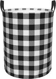 Photo 1 of black/white plaid laundry basket