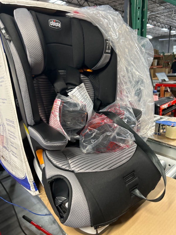 Photo 3 of Chicco MyFit Zip Air 2-in-1 Harness + Booster Car Seat for Toddlers and Big Kids, 5-Point Harness, Belt-Positioning Booster, Zip-and-Wash Fabrics, 3D AirMesh for Breathability, Q Collection , Black Q-Collection MyFit with Zip and Wash Airmesh Fabric Harne