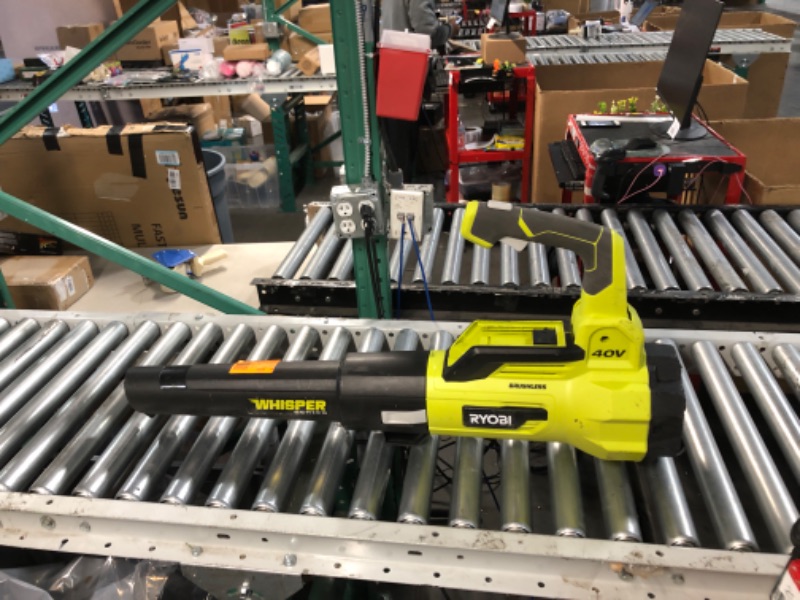 Photo 2 of (PARTS ONLY/ NO REFUNDS) RYOBI 40-Volt Bare Tool Lithium-Ion Brushless Cordless Variable-Speed 125 MPH 550 CFM Jet Fan Leaf Blower GEN4 (Tool-Only)