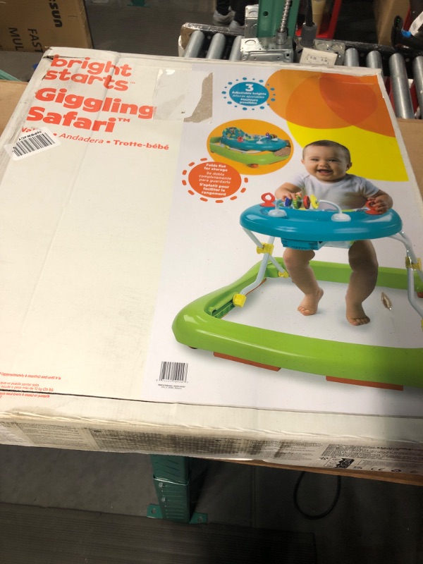 Photo 2 of Bright Starts Giggling Safari Walker with Easy Fold Frame for Storage, Ages 6 Months +