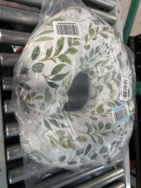 Photo 2 of Boppy Original Support Nursing Pillow, Green Foliage, Ergonomic Breastfeeding, Bottle Feeding, and Bonding, Firm Hypoallergenic Fiber Fill, Removable Cover, Machine Washable