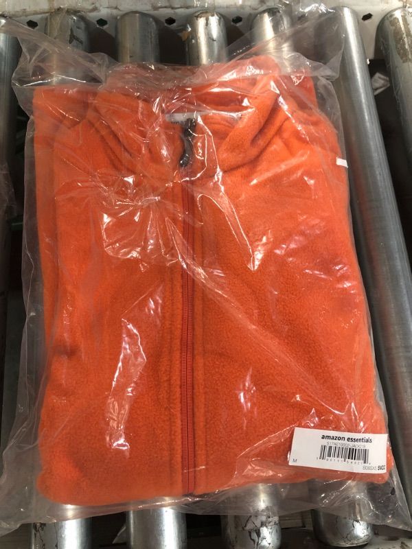 Photo 3 of Amazon Essentials Men's Full-Zip Polar Fleece Jacket (Available in Big & Tall) Polyester Orange Medium