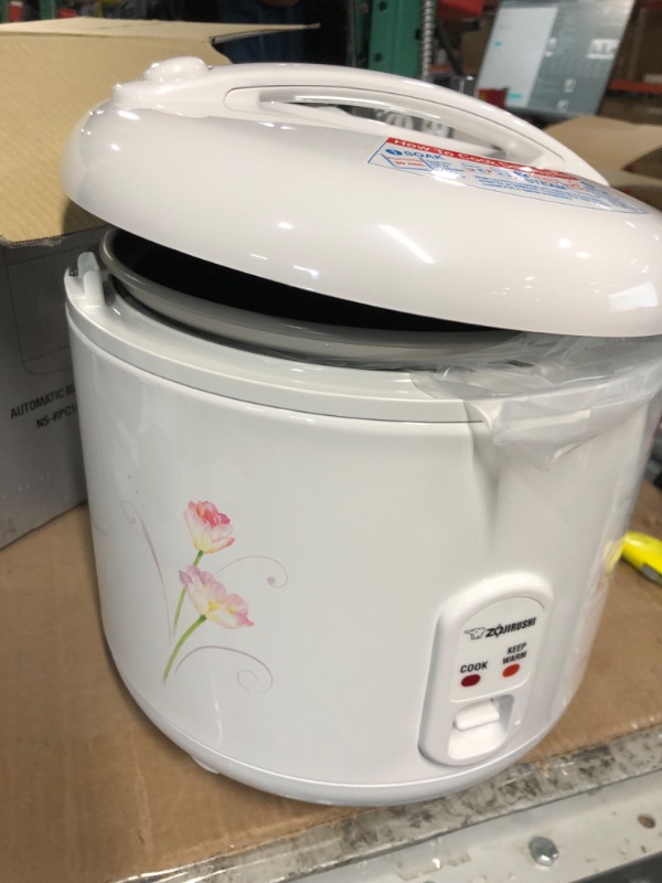 Photo 3 of ***USED - DIRTY - UNABLE TO TEST - POSSIBLY MISSING ACCESSORIES***
Zojirushi NS-RPC18FJ Rice Cooker and Warmer, 10-Cup (Uncooked), Tulip 10-Cup Tulip