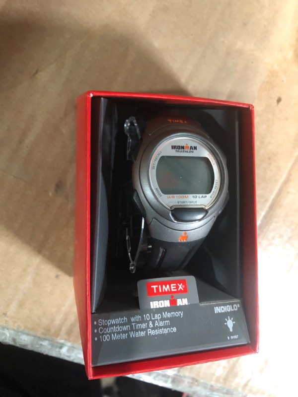 Photo 2 of Men's Timex Ironman174 Essential 10 Lap Digital Watch - Black/gray T5k607jt