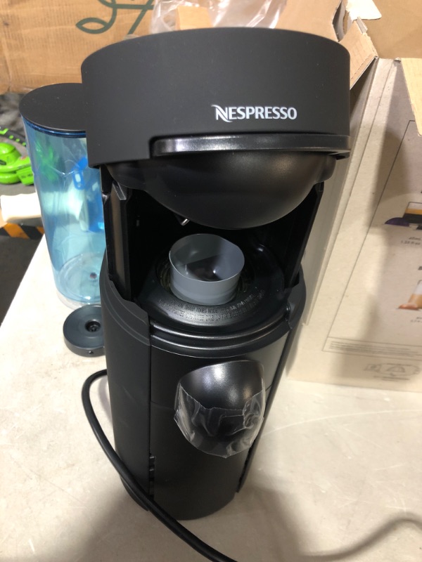 Photo 2 of * used * see all images * 
Nespresso VertuoPlus Coffee and Espresso Machine by De'Longhi, Matte Black Machine Only LE Black Matte