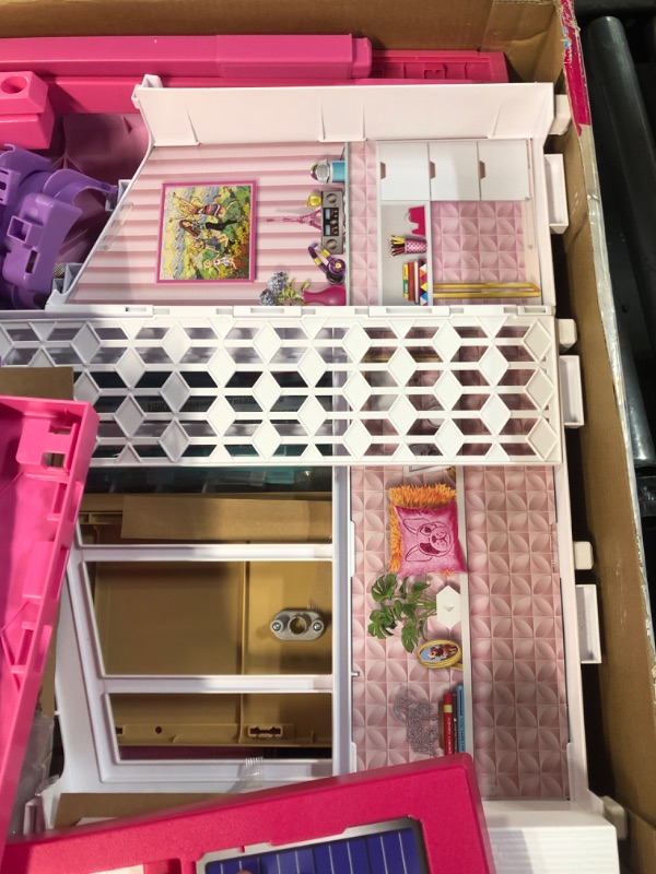 Photo 3 of Barbie Dreamhouse, Doll House Playset with 70+ Accessories Including Transforming Furniture, Elevator, Slide, Lights & Sounds Wheelchair Accessible Elevator