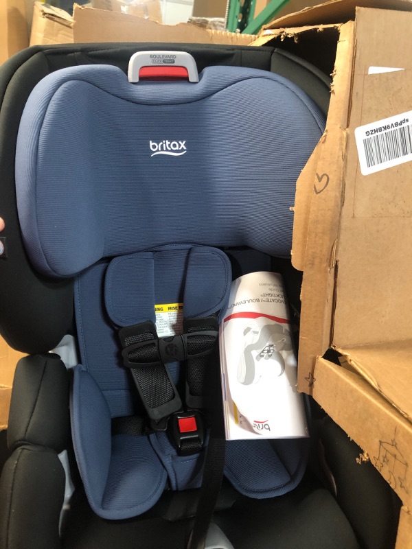 Photo 4 of Britax Boulevard Clicktight Convertible Car Seat, Blue Contour SafeWash Boulevard Blue Contour