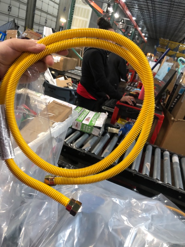 Photo 6 of Appliance Pros Flexible Stainless Steel Gas Line for Dryer, Gas Hose Connector Kit, Comes with 1/2" OD 1/2" MIP x 1/2" FIP, Stainless Steel (GASLINE72) 6 FOOT