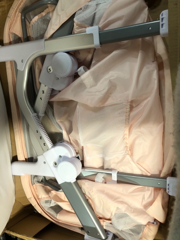 Photo 2 of Baby Delight Beside Me Dreamer Bassinet | Bedside Sleeper | 6-Position Height Adjustment | Peony Pink Classic Peony Pink