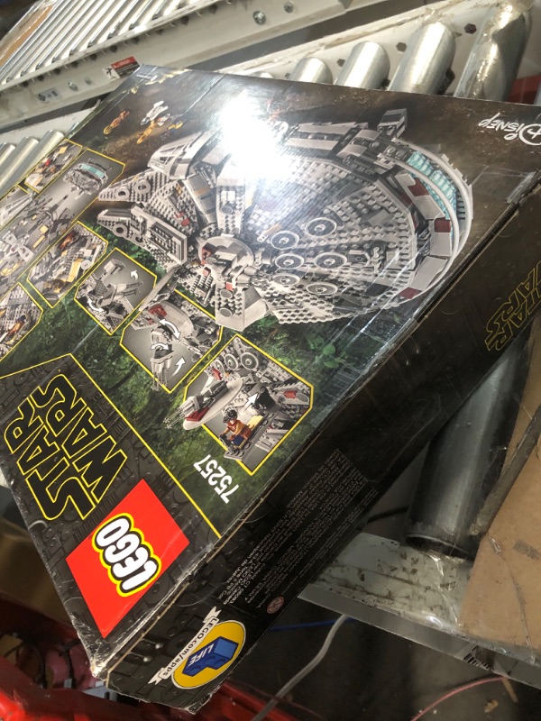 Photo 3 of LEGO Star Wars Millennium Falcon 75257 Starship Construction Set, with Finn, Chewbacca, Lando Calrissian, Boolio, C-3PO, R2-D2 and D-O, The Rise of Skywalker Collection Standard Packaging