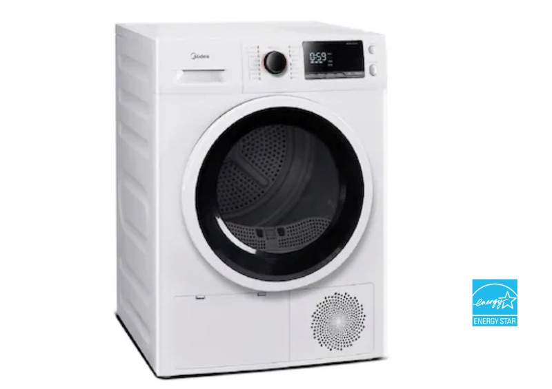 Photo 1 of Midea 4.4-cu ft Stackable Ventless Electric Dryer (White) ENERGY STAR