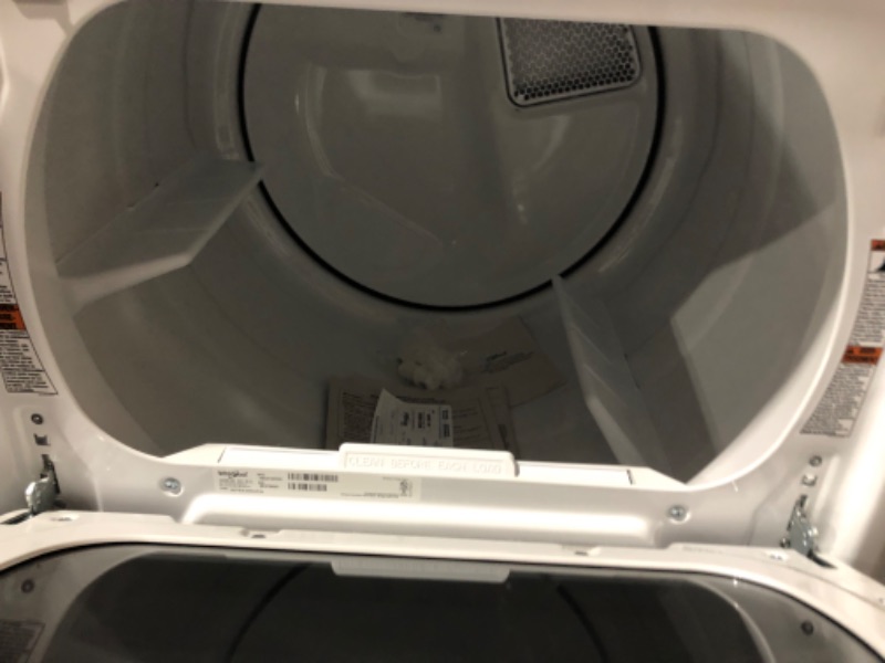 Photo 6 of Whirlpool Smart Capable 7.4-cu ft Steam Cycle Smart Electric Dryer (White) ENERGY STAR