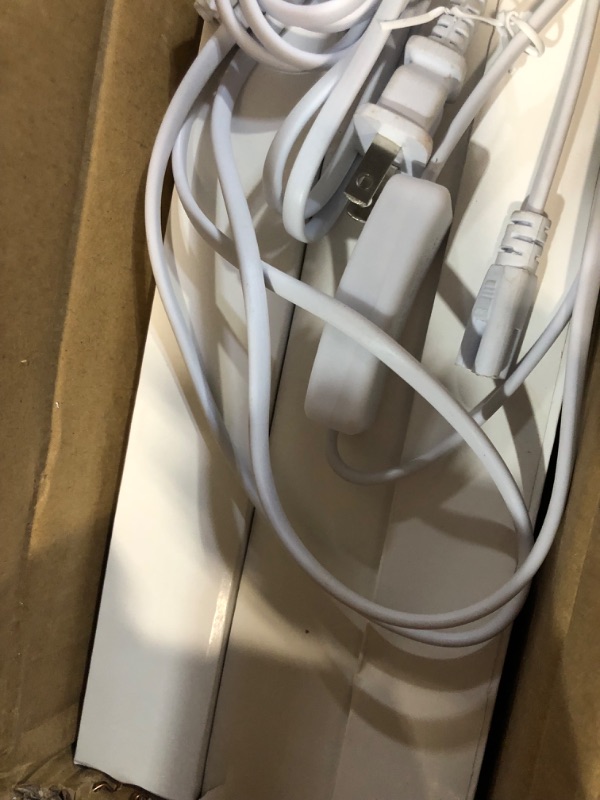 Photo 1 of 4FT LED Shop Light, 40W 5000K Daylight T8 Integrated LED Tube, V Shape, High Output, 5200LM Super Bright Linkable Light Fixture 4 Foot with Plug for Garage, Workshop, Depot (6 Pack) Daylight White