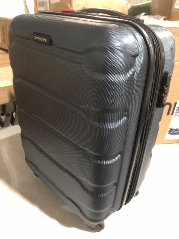 Photo 3 of **WHEELS ARE NON FUNCTIONAL.BROKEN**see notes 
Samsonite Omni PC Hardside Expandable Luggage with Spinner Wheels, Carry-On 20-Inch, Teal 