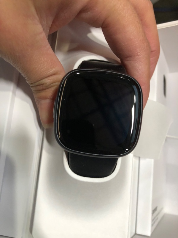 Photo 6 of Fitbit Versa 4 Fitness Smartwatch Bundle Black/Graphite, One Size - Large Bonus Band Included
