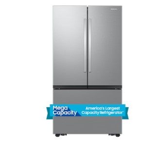 Photo 1 of Samsung Mega Capacity 31.5-cu ft Smart French Door Refrigerator with Dual Ice Maker (Fingerprint Resistant Stainless Steel) ENERGY STAR
