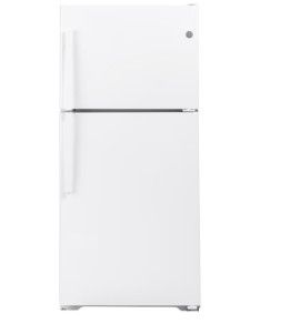 Photo 1 of GE Garage-ready 21.9-cu ft Top-Freezer Refrigerator (White)
