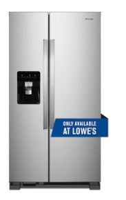 Photo 1 of Whirlpool 24.6-cu ft Side-by-Side Refrigerator with Ice Maker (Fingerprint Resistant Stainless Steel)
