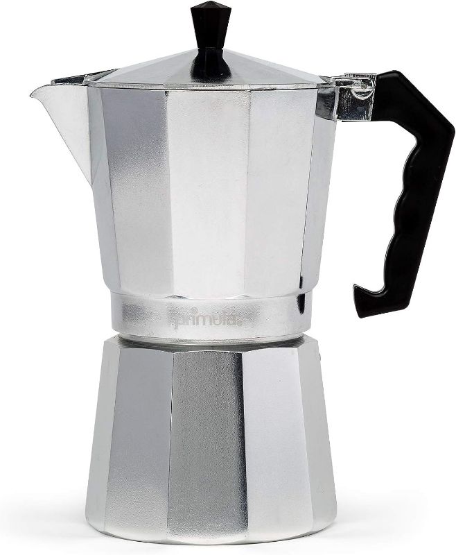 Photo 1 of **USED/VERY DIRTY**
Primula Classic Stovetop Espresso and Coffee Maker, Moka Pot for Italian and Cuban Café Brewing, Greca Coffee Maker, Cafeteras, 9 Espresso Cups, Silver
