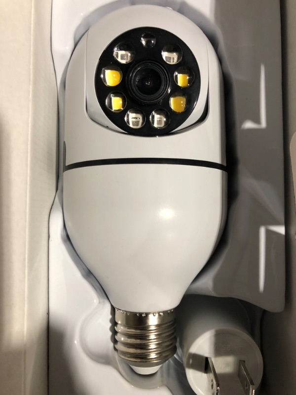 Photo 2 of * used * see all images * 
Light Bulb Security Camera 360 Degree Wifi Outdoor & Indoor 5g-2.4ghz,Optiguard Light Bulb Camera Color Day&Night