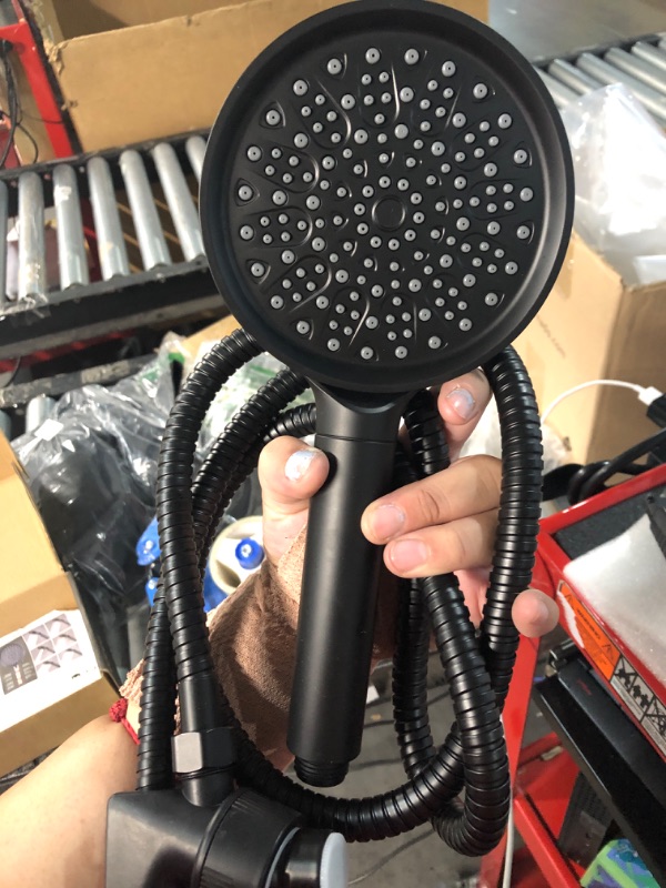 Photo 2 of * incomplete item * seals missing * 
ProClean Matte Black Shower Head with Handheld, Showerhead with High Pressure Spray