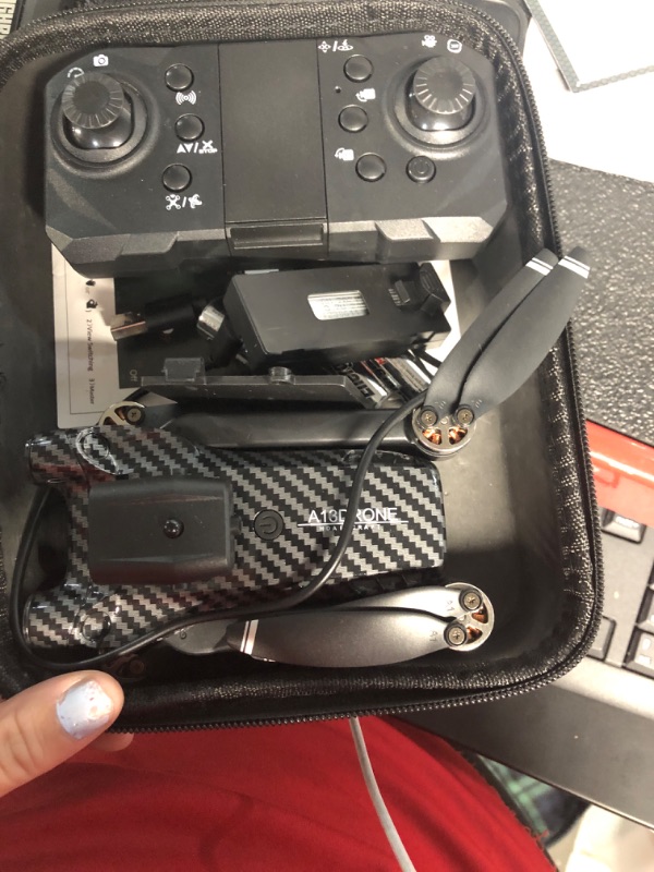 Photo 2 of 4K FPV Mini Drone Toy - Foldable, Carrying Case, Adjustable Lens, Brushless Motor, Headless Mode, Obstacle AvoidanceOne Key Take Off/Land, for Kids, Adults, Beginners Carbon fiber black