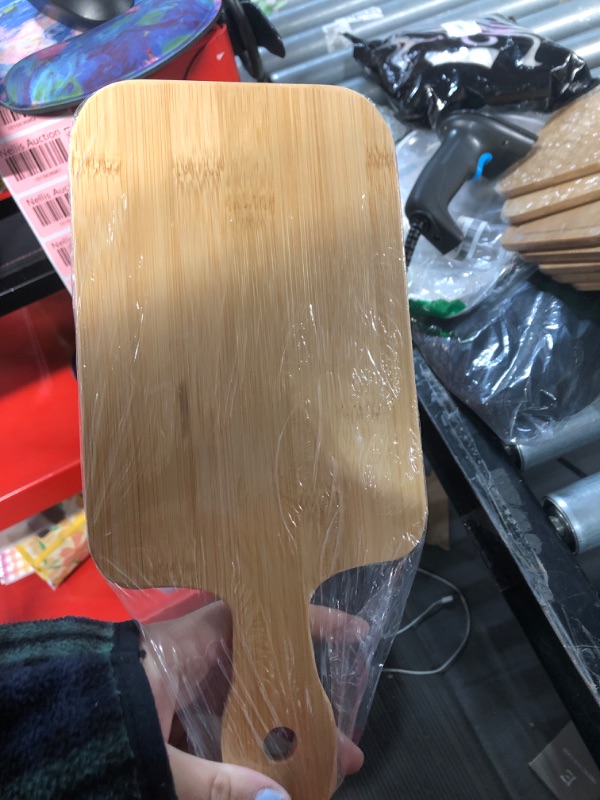 Photo 3 of * 10'' long * 
BUGUUYO pizza plate wood chopping block bread board cheese tray pizza board butcher board pizza peel paddle 