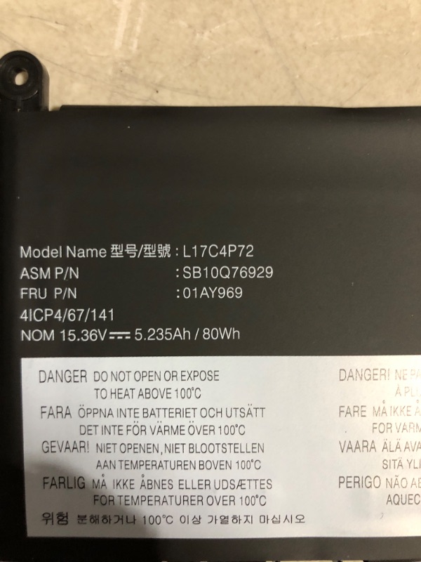 Photo 3 of * important * see clerk notes * 
DMKAOLLK 00HW022 SB10F46460 Battery for Lenovo ThinkPad T460s T470s Series 00HW023 SB10F46461 