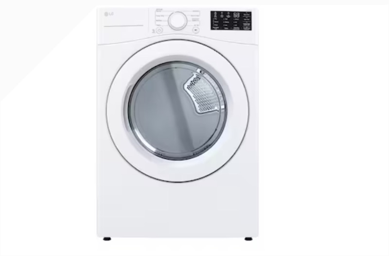 Photo 1 of LG 7.4-cu ft Stackable Electric Dryer (White) ENERGY STAR