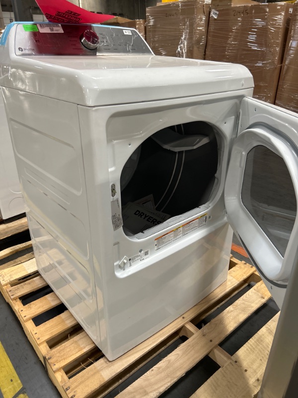 Photo 1 of **MINOR SCRATCHES-MISSING POWER CORD**
GE Profile 7.4-cu ft Smart Electric Dryer (White) ENERGY STAR