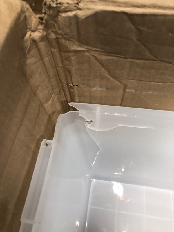 Photo 1 of *DAMAGED - SEE NOTES* Giant Plastic Storage Totes, Pack of 4