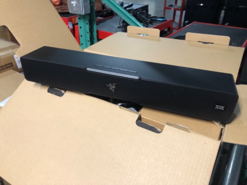 Photo 4 of *USED - SEE NOTES* Razer Leviathan V2: Multi-Driver PC Gaming Soundbar with Subwoofer - THX Spatial Audio - Compact Design - Chroma RGB - Bluetooth 5.2 - for PC, Desktop/Laptop, Smartphones, Tablets & Nintendo Switch
