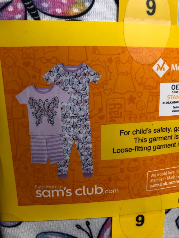 Photo 3 of Member's Mark 4-Piece Girls Favorite Pajamas Set, Size 6