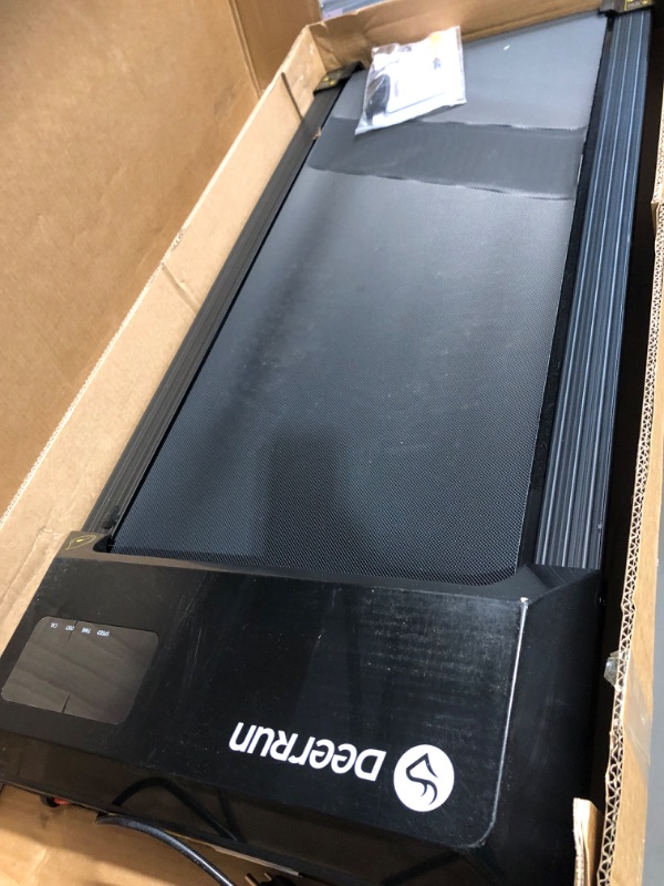 Photo 4 of *USED - SEE NOTES* Walking Pad 2 in 1 Under Desk Treadmill, 2.5HP Low Noise Walking Pad Running Jogging Machine with Remote Control for Home Office, Lightweight Portable Desk Treadmill with Wheels & Installation Free Black