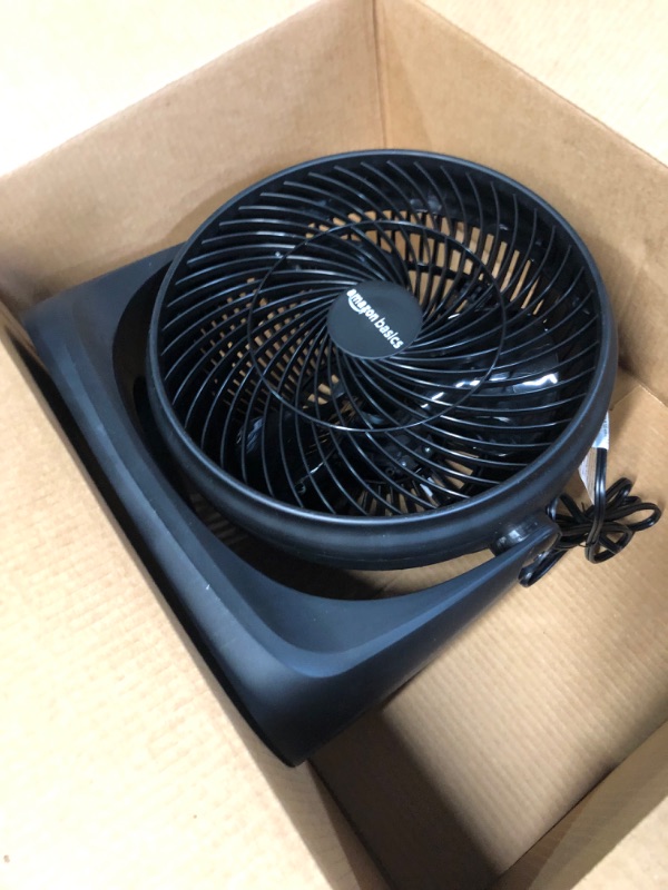 Photo 2 of *USED - SEE NOTES* Amazon Basics 3 Speed Small Room Air Circulator Fan, 7-Inch Blade, Black, 6.3"D x 11.1"W x 10.9"H
