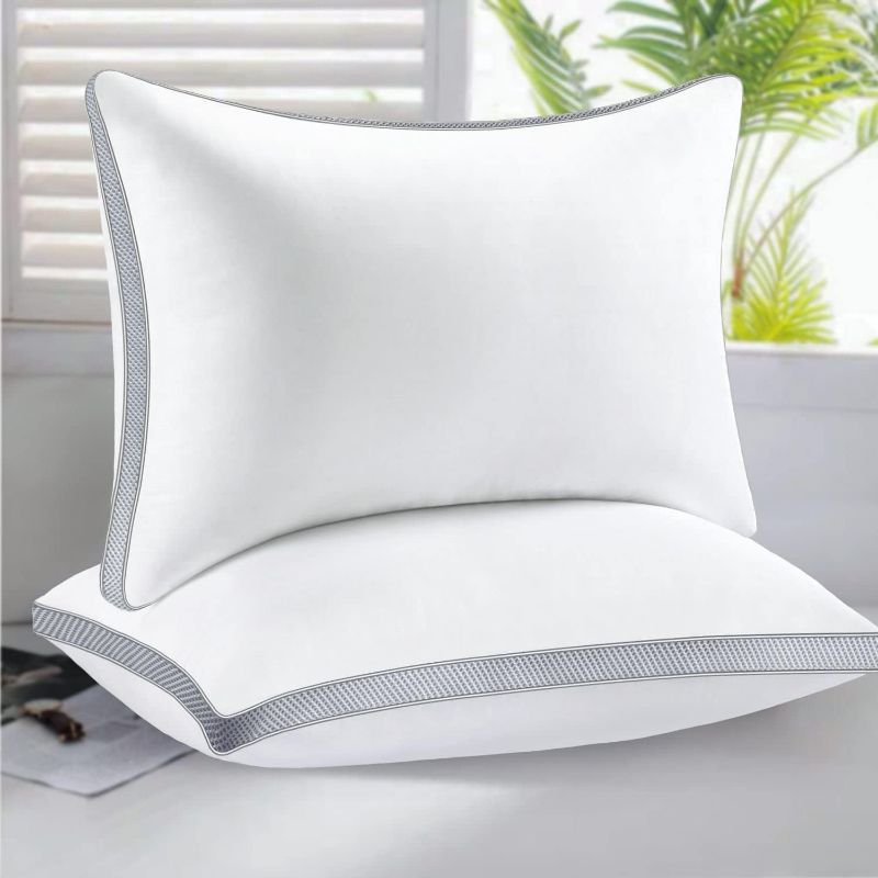 Photo 1 of *USED* mislili Pillows Standard/Queen Size Set of 2, Bed Pillows for Sleeping, Cooling Hotel Quality with Premium Soft Down Alternative Fill for Back, Stomach or Side Sleepers
