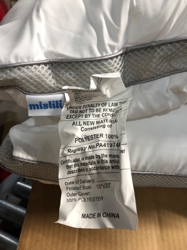 Photo 3 of *USED* mislili Pillows Standard/Queen Size Set of 2, Bed Pillows for Sleeping, Cooling Hotel Quality with Premium Soft Down Alternative Fill for Back, Stomach or Side Sleepers
