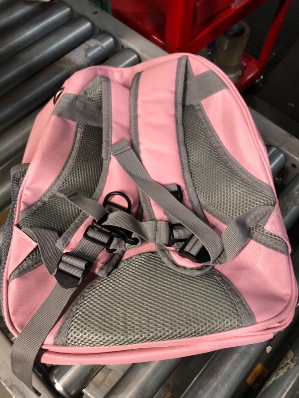 Photo 2 of *USED - SEE NOTES* Henkelion Cat Bubble Carrying Bag, Backpack Carrier for Small Medium Dogs Cats, Airline Approved Travel Space Capsule Pet Carrier Dog Hiking Backpack - Pink
