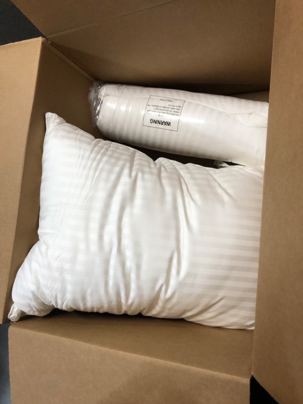 Photo 2 of *USED - SEE NOTES* Beckham Hotel Collection Bed Pillows Standard / Queen Size Set of 2 - Down Alternative Bedding Gel Cooling Pillow for Back, Stomach or Side Sleepers
