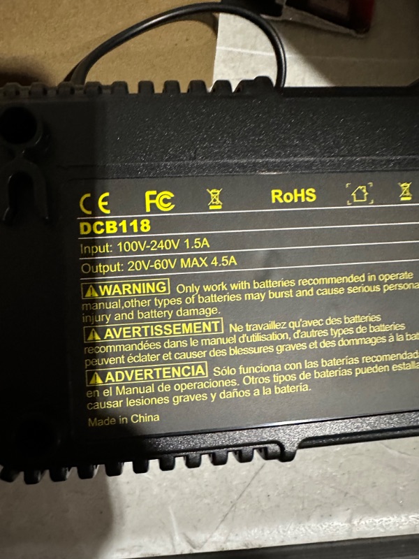 Photo 2 of DCB118 for Dewalt Battery Charger?Fast Charger for Dewalt Flexvolt 20v/60v Max Battery (Charger Only)