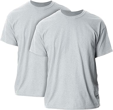 Photo 1 of Gildan Adult Heavy Cotton T-shirt, 2 PACK, Light Gray, Size XL
