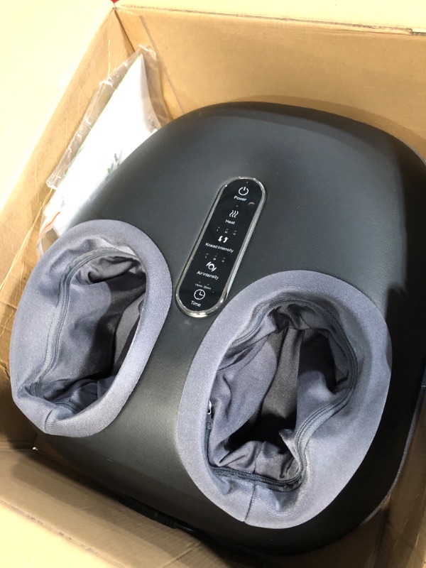 Photo 2 of *USED - SEE NOTES* Neuksso Foot Massager with Heat, Shiatsu Deep Kneading Foot Massager Machine with Multiple Massage Modes & Adjustable Air Intensity for Home and Office Use, Fits Feet Up to Men Size 12 (Black)