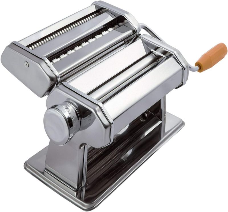 Photo 1 of *USED - SEE NOTES* Pasta Maker - Original Design - Noodle Roller Hand Press Machine w/Adjustable Thickness - Washable Aluminum Alloy Rollers & Cutters - Manual Kit Best for Spaghetti, Fettuccini & Lasagna Dough
