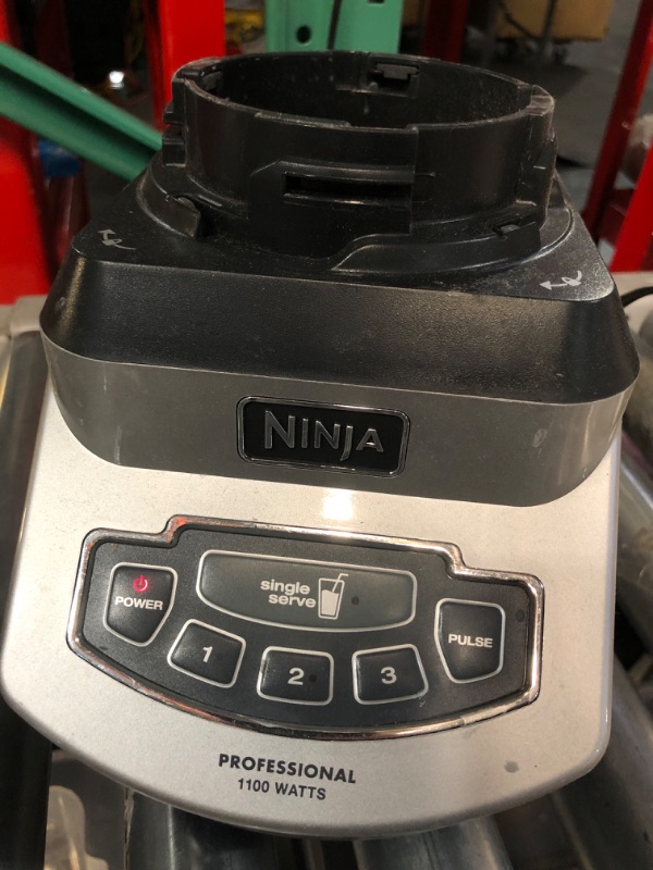 Photo 2 of *USED - SEE NOTES* Ninja BL660 Professional Compact Smoothie & Food Processing Blender, 1100-Watts, 3 Functions for Frozen Drinks, Smoothies, Sauces, & More, 72-oz.* Pitcher, (2) 16-oz. To-Go Cups & Spout Lids, Gray 1100 Watts with Single Serve